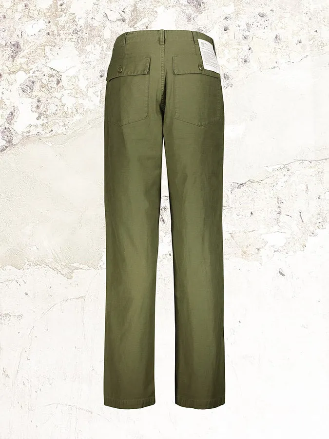 R13 Olive Wide-Leg Trousers