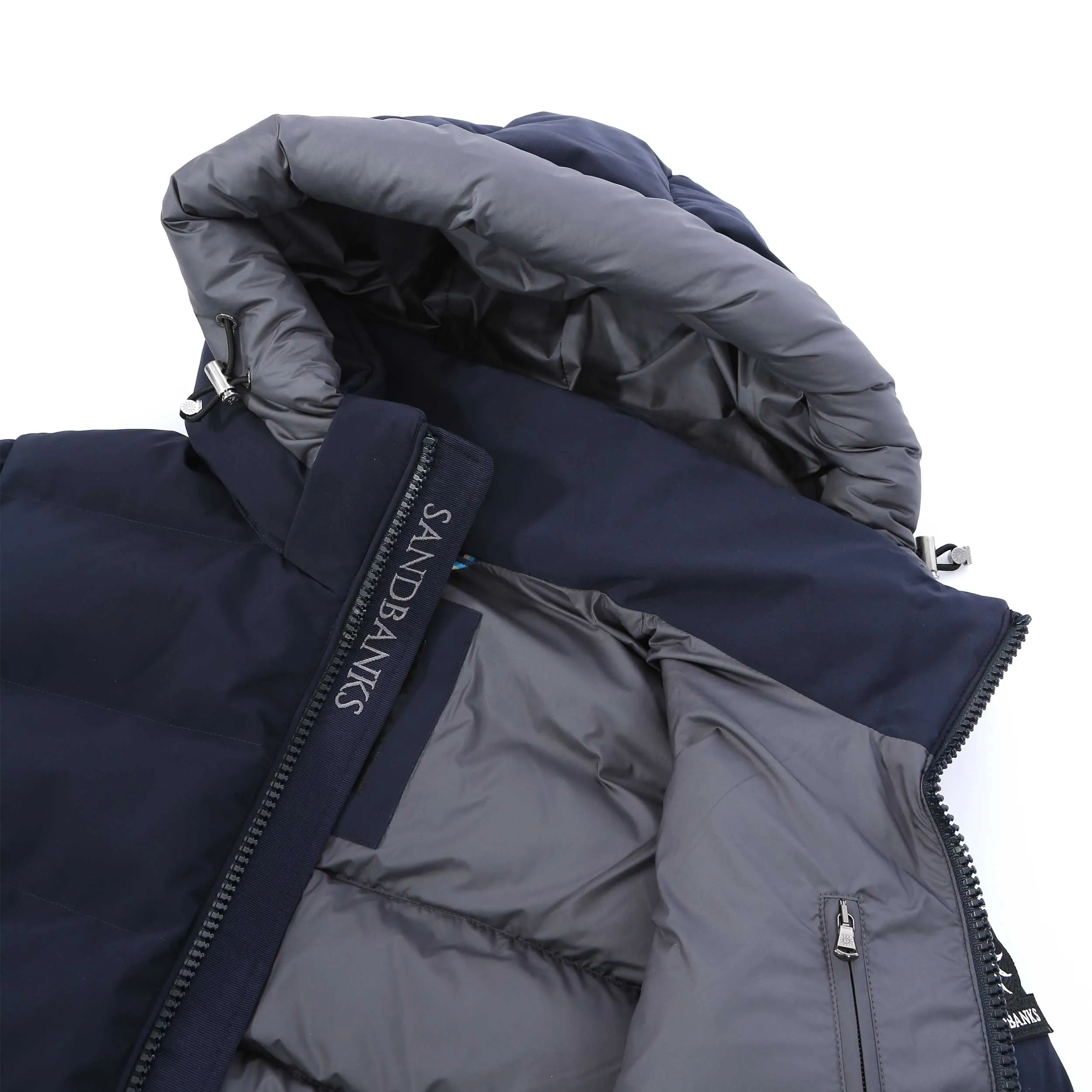 Sandbanks Banks Puffer Jacket in Navy