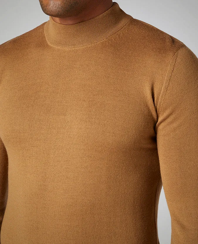 Slim Fit Merino Wool-Blend Turtle Neck Sweater