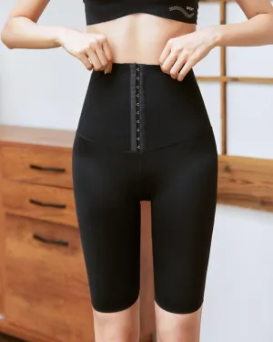 Solid Color Skinny Corset Short Active Pants