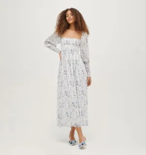 The Grace Maxi Nap Dress - Pressed Flowers Georgette