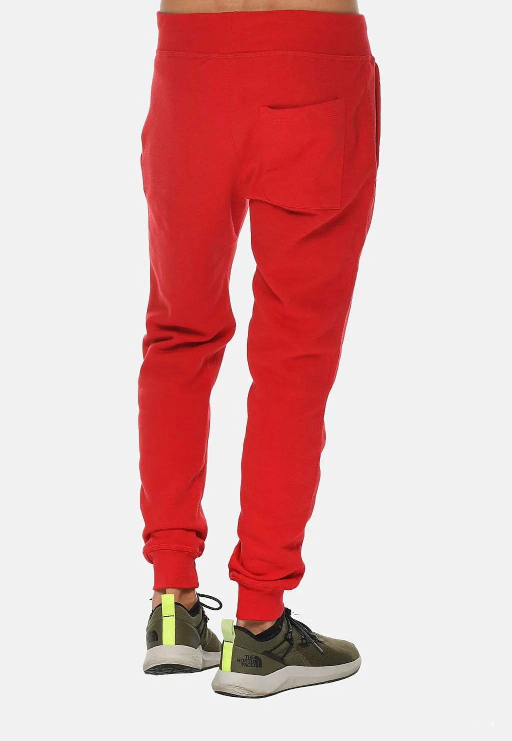 Venley Men's Red Slim-Fit MADE IN USA Fleece Joggers