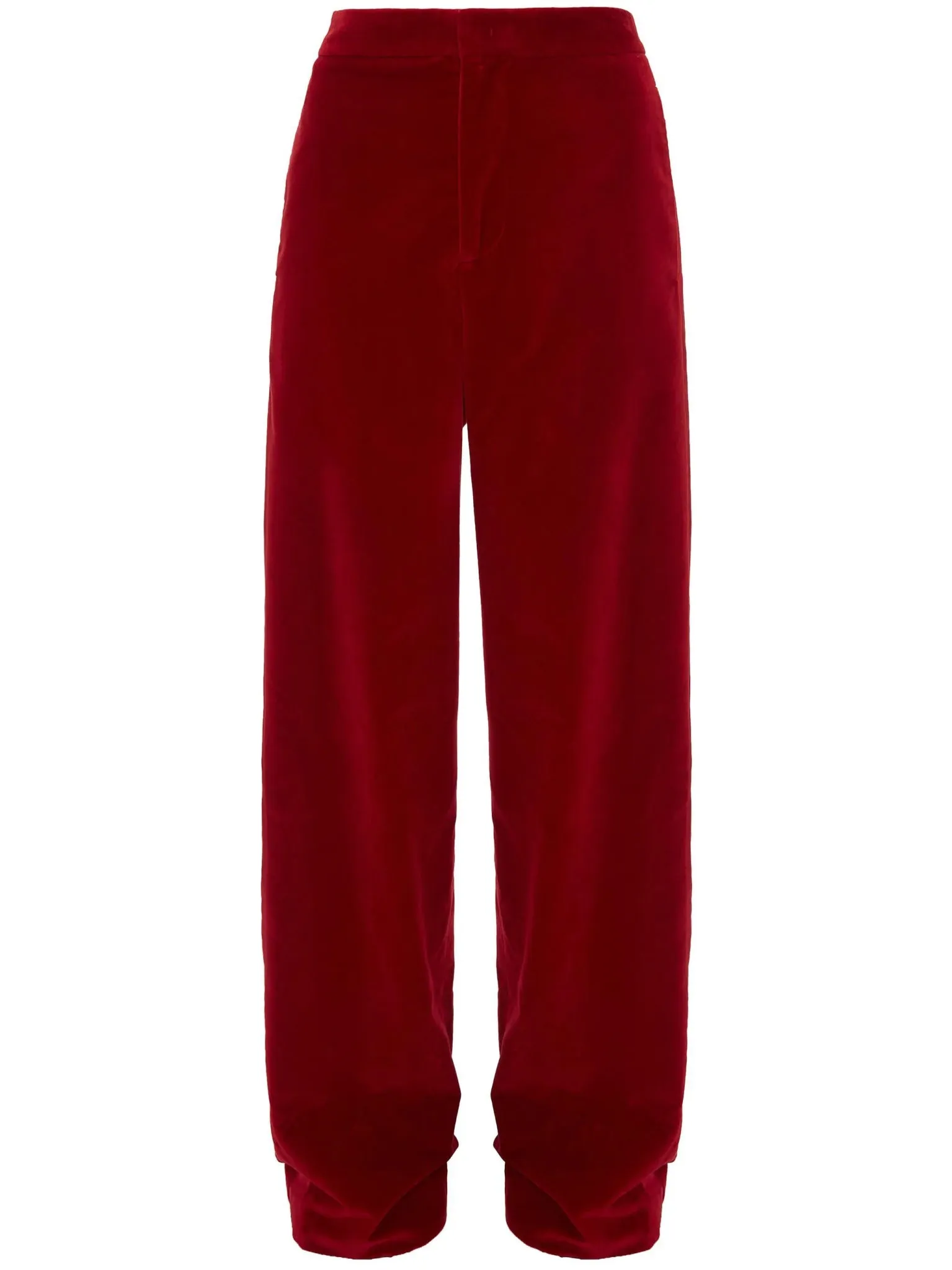 wide-leg mid-rise trousers