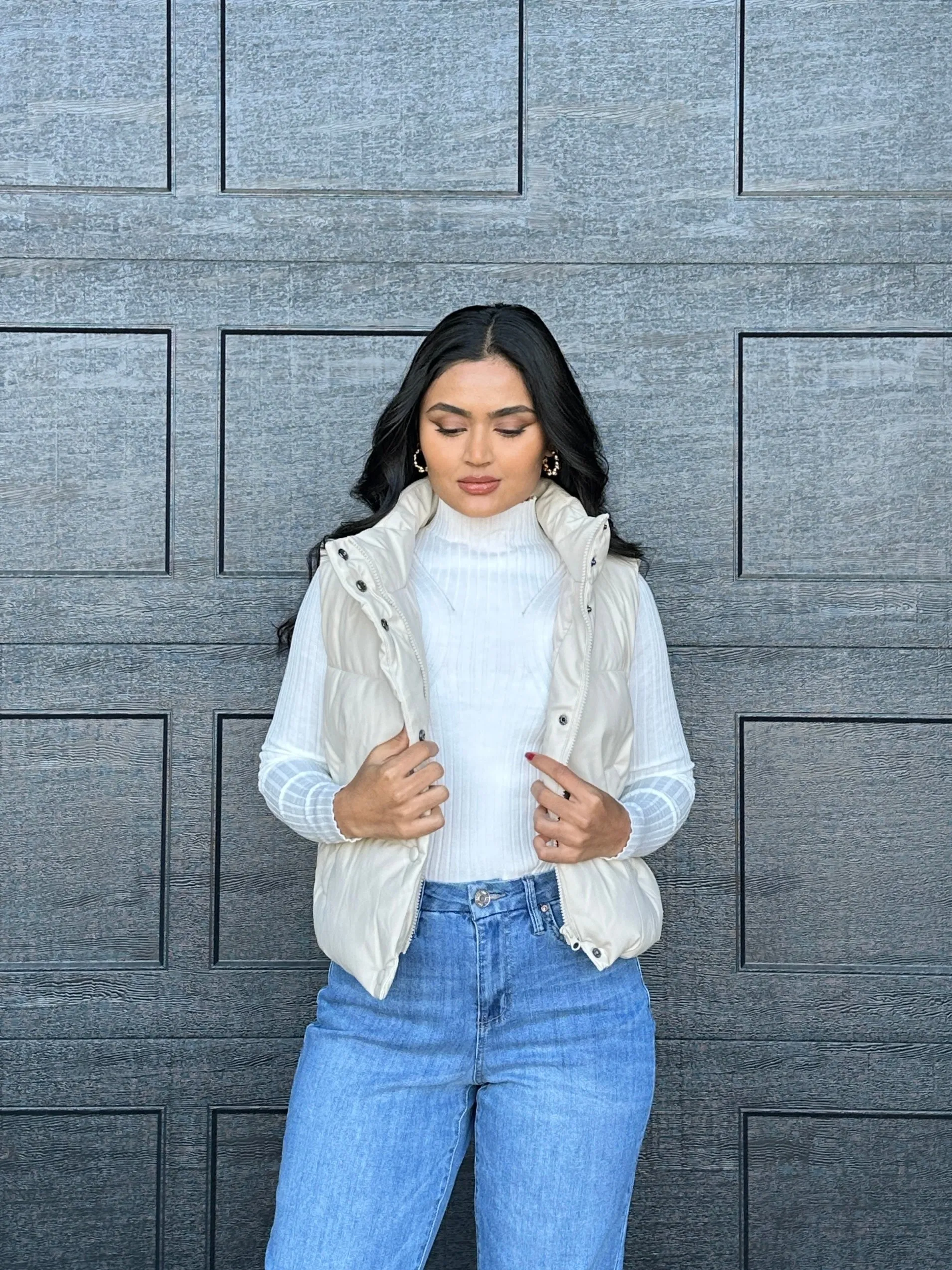 Worth It Puffer Vest Cream