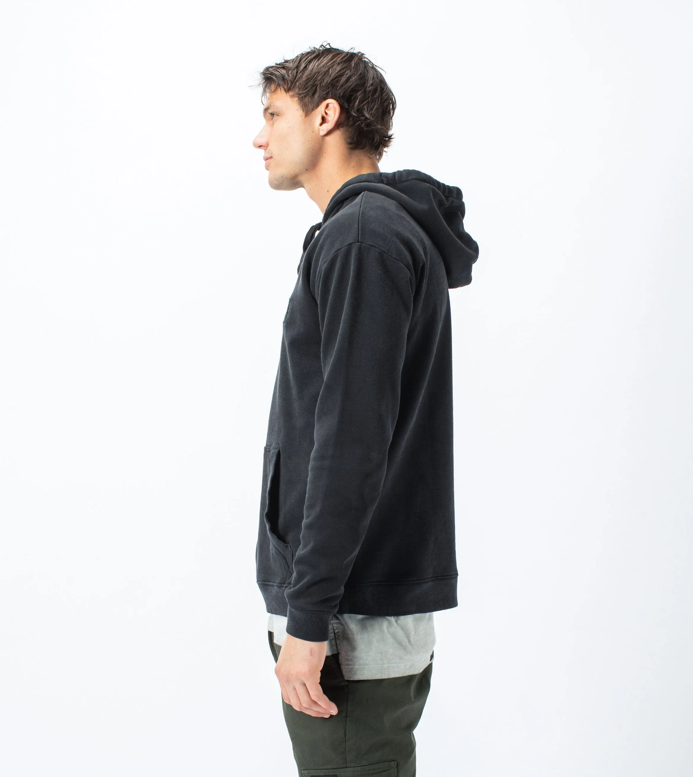 ZANE Rugger Hood Sweat Black