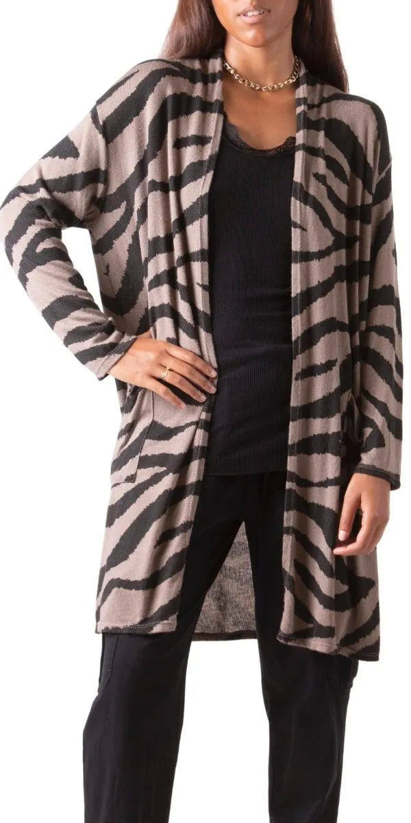 Zebra Knit Cardigan