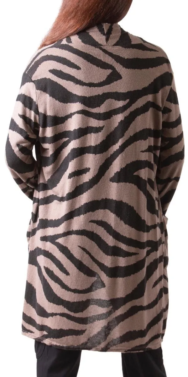 Zebra Knit Cardigan